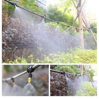 Bộ phun sương tự động cây cảnh, hẹn giờ bật/tắt, 10-15 béc đồng, giá ưu đãi 305.000₫ 5