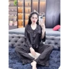 Bộ pijama bèo tròn 4 nơ nhỏ tay dài, quần dài túi, quần sâu freesize 40-80kg 165.000₫