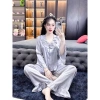 Bộ pijama bèo tròn 4 nơ nhỏ tay dài, quần dài túi, quần sâu freesize 40-80kg 165.000₫ 5