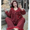 Bộ pijama dài tay chất đũi xốp caro xinh, cổ bèo, quần dài - Set ngủ nữ CARY 113k 8