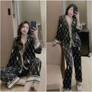 Bộ Pijama Dài Tay Nữ Bigsize AMAKA Lụa Latin Cao Cấp, Mềm Mại, Xinh Xắn - Giá 219k