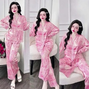 Bộ Pijama Dài Tay Nữ Bigsize AMAKA Lụa Latin Cao Cấp, Mềm Mại, Xinh Xắn - Giá 219k 9 Bộ Pijama Dài Tay Nữ Bigsize AMAKA Lụa Latin Cao Cấp, Mềm Mại, Xinh Xắn - Giá 219k 9