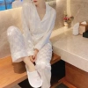 Bộ Pijama Lụa Gấm Tay Dài Quần Dài Giá ưu đãi 127.919 VND chất mềm thoáng mát phù hợp ngủ 3