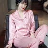 Bộ Pijama Lụa Gấm Tay Dài Quần Dài Giá ưu đãi 127.919 VND chất mềm thoáng mát phù hợp ngủ 5