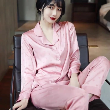 Bộ Pijama Lụa Gấm Tay Dài Quần Dài Giá ưu đãi 127.919 VND chất mềm thoáng mát phù hợp ngủ 5