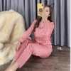 Bộ Pijama Lụa Gấm Tay Dài Quần Dài Giá ưu đãi 127.919 VND chất mềm thoáng mát phù hợp ngủ 7