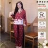 Bộ pijama lụa Latin cao cấp Zviet - Đồ mặc nhà mềm mịn, mát mẻ, họa tiết sang trọng, thanh lịch - Giá 239.000₫
