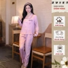 Bộ pijama lụa Latin cao cấp Zviet - Đồ mặc nhà mềm mịn, mát mẻ, họa tiết sang trọng, thanh lịch - Giá 239.000₫ 2