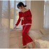 Bộ pijama lụa Quảng Châu cao cấp, dài tay phối ren công chúa xinh xắn - Giá 239.000đ 2