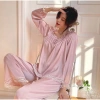 Bộ pijama lụa Quảng Châu cao cấp, dài tay phối ren công chúa xinh xắn - Giá 239.000đ 4