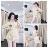 Bộ pijama mặc nhà cổ nhọn, nút đôi, tay ngắn, quần đùi chữ A 2 túi sâu chất liệu cao cấp 40-65kg giá 235.620 VND 5