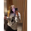 Bộ pijama nữ Juvigo HCOM3.306 áo phông dài tay in mèo, đính nơ, quần dài chấm bi viền ren gấu - giá 229k 3