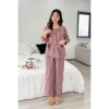 Bộ Pijama Nữ SUNA Kẻ Caro Dáng Xuông - Áo Cổ Tròn, Quần Dài Túi Cotton Thô Mềm, Giá Ưu Đãi 248k 3