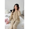 Bộ Pijama Nữ SUNA Kẻ Caro Dáng Xuông - Áo Cổ Tròn, Quần Dài Túi Cotton Thô Mềm, Giá Ưu Đãi 248k 5