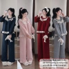Bộ pijama nữ tay dài cổ ren vintage, quần dài vải mềm thoáng mát - 338.900₫ 4