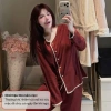 Bộ pijama nữ tay dài thu đông, set đồ ngủ cúc trước thanh lịch, xinh xỉu, giá chỉ 199.000 VND 2