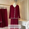 Bộ pijama nữ tay dài thu đông, set đồ ngủ cúc trước thanh lịch, xinh xỉu, giá chỉ 199.000 VND 4