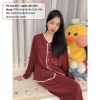 Bộ pijama nữ tay dài thu đông, set đồ ngủ cúc trước thanh lịch, xinh xỉu, giá chỉ 199.000 VND 5
