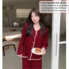 Bộ pijama nữ tay dài thu đông, set đồ ngủ cúc trước thanh lịch, xinh xỉu, giá chỉ 199.000 VND 6