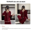 Bộ pijama nữ tay dài thu đông, set đồ ngủ cúc trước thanh lịch, xinh xỉu, giá chỉ 199.000 VND 9