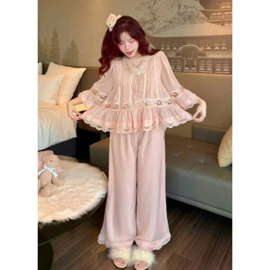 Bộ pijama voan tơ lụa mềm mịn loại 1 freesize 40‑60kg – giảm giá chỉ 99.999₫