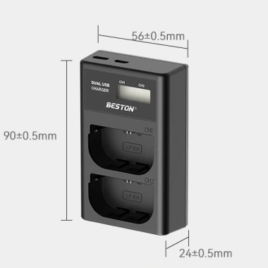 Bộ Pin LP-E6 2.000mAh + Sạc Beston cho Canon EOS 60D 70D 80D 90D 5D Mark IV - Giá 254k