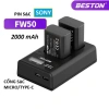 Bộ pin NP-FW50 2.000mAh kèm sạc Beston cho Sony A6.100, A6.300, A6.500 – Giá ưu đãi 280.000 VND