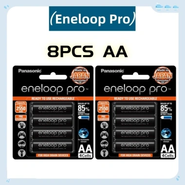 Bộ Pin sạc lại Eneloop Pro 1.2V AA 2.550mAh & AAA 950mAh Panasonic NiMH 12