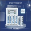 Bộ Pin Sạc Nhanh Enemax 1 Sạc + 4 Pin AA 4.600mAh An Toàn, Tiết Kiệm, Tự Ngắt, Báo % Pin