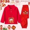 Bộ Polo Dài Tay Lì Xì Tết 2.026 cho Bé Trai và Bé Gái - Set Thun Thu Đông CIUCIU KID, Giá 207.000₫