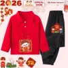 Bộ Polo Dài Tay Lì Xì Tết 2.026 cho Bé Trai và Bé Gái - Set Thun Thu Đông CIUCIU KID, Giá 207.000₫ 6