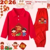 Bộ Polo Dài Tay Tết Dân Gian 2.026 CIUCIU KID Thun Cotton Thu Đông cho Bé Trai & Gái - Giá 207k 6