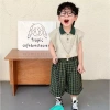 Bộ Polo không tay mùa hè cho bé trai - Áo vest & quần short Hàn Quốc, 2 bộ thời trang 173.808₫