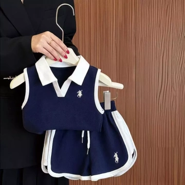 Bộ Polo Không Tay Trẻ Em Thể Thao Ngoài Trời, 2 Mẫu Ngắn, Giá Ưu Đãi 117.691 VND 3
