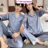 Bộ pyjama đôi nam nữ dài tay vải lụa satin mềm mại, thoáng mát NG4.900 Giá 392.000₫ 6
