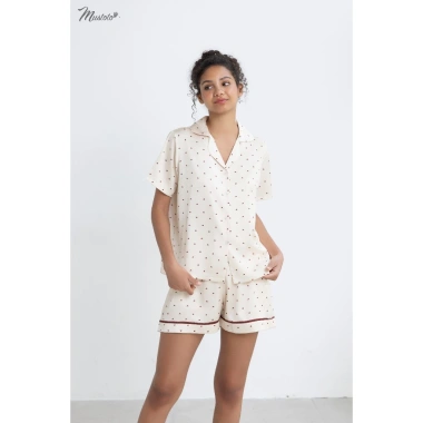 Bộ Pyjama Lụa Mustoto MB33 Quần Ngắn Tay Cao Cấp, Mềm Mát Sang Trọng, Giá 399.000đ