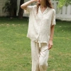 Bộ Pyjama Tay Cộc Floral Beige After Bath - Giá chỉ 528.000đ, giảm giá 20 2