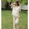 Bộ Pyjama Tay Cộc Floral Beige After Bath - Giá chỉ 528.000đ, giảm giá 20 10