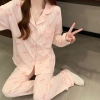 Bộ pyjama tay dài sọc xinh cho cô gái ngọt ngào, phong cách Hàn Quốc, chỉ 145k 8