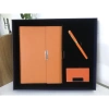 Bộ quà 3 món sổ da PU + bút ký cao cấp, hộp danh thiếp da khắc logo, giá 400.000₫ 4