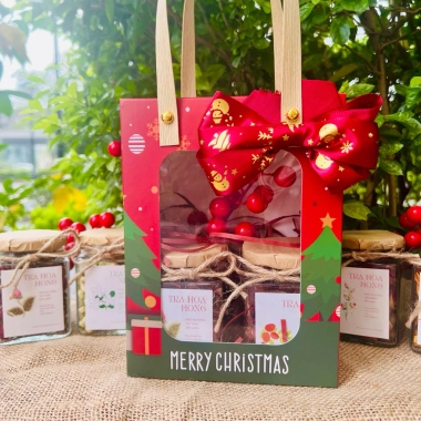 Bộ quà Noel Giáng sinh - Hộp trà thảo mộc kèm thiệp và túi, giảm giá 109.000₫ 6