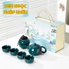 Bộ Quà Tặng Ấm Chén Men Ngọc Thuỷ Cao Cấp + 4 Chén Sang Trọng Quà Sếp Giá 244k
