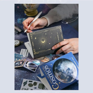 Bộ quà tặng cổ điển - Sổ bullet journal giải ngân hà, Gift Box mystery sot136