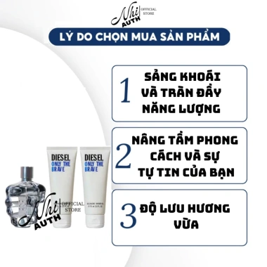 Bộ quà tặng Diesel Only The Brave 125ml + 2x Gel tắm 75ml - Chính hãng, giá chỉ 1,15tr