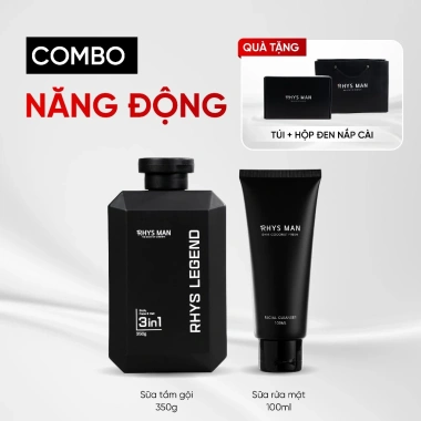 Bộ Quà Tặng Nam: Sữa tắm gội 350ml + Sữa rửa mặt Rhys Coconut Fresh-299.000₫