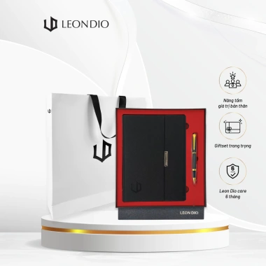 Bộ Quà Tặng Sổ Bìa Còng Trơn - Bút Ký Leon Dio Matte Hill Giá Ưu Đãi 795k
