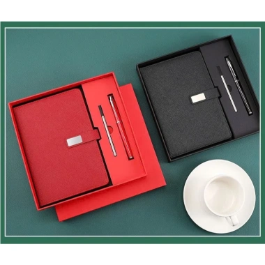Bộ quà tặng sổ bút khắc theo yêu cầu S03 kèm túi doanh nghiệp ưu đãi 185k cho văn phòng thầy cô khách hàng
