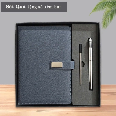 Bộ quà tặng sổ bút khắc theo yêu cầu S03 kèm túi doanh nghiệp ưu đãi 185k cho văn phòng thầy cô khách hàng