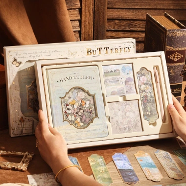 Bộ Quà Tặng Sổ Tay Butterfly Manor Cổ Điển Vintage Sang Trọng - Giảm Giá 245k