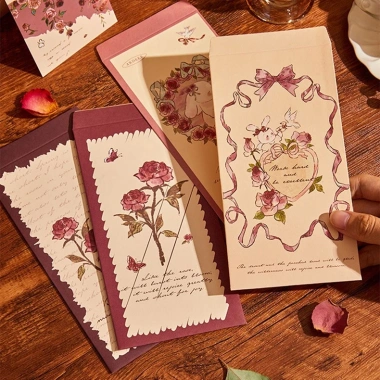 Bộ quà tặng sổ tay vintage thỏ và hoa hồng Ardeles Rose Manor giảm giá 210k